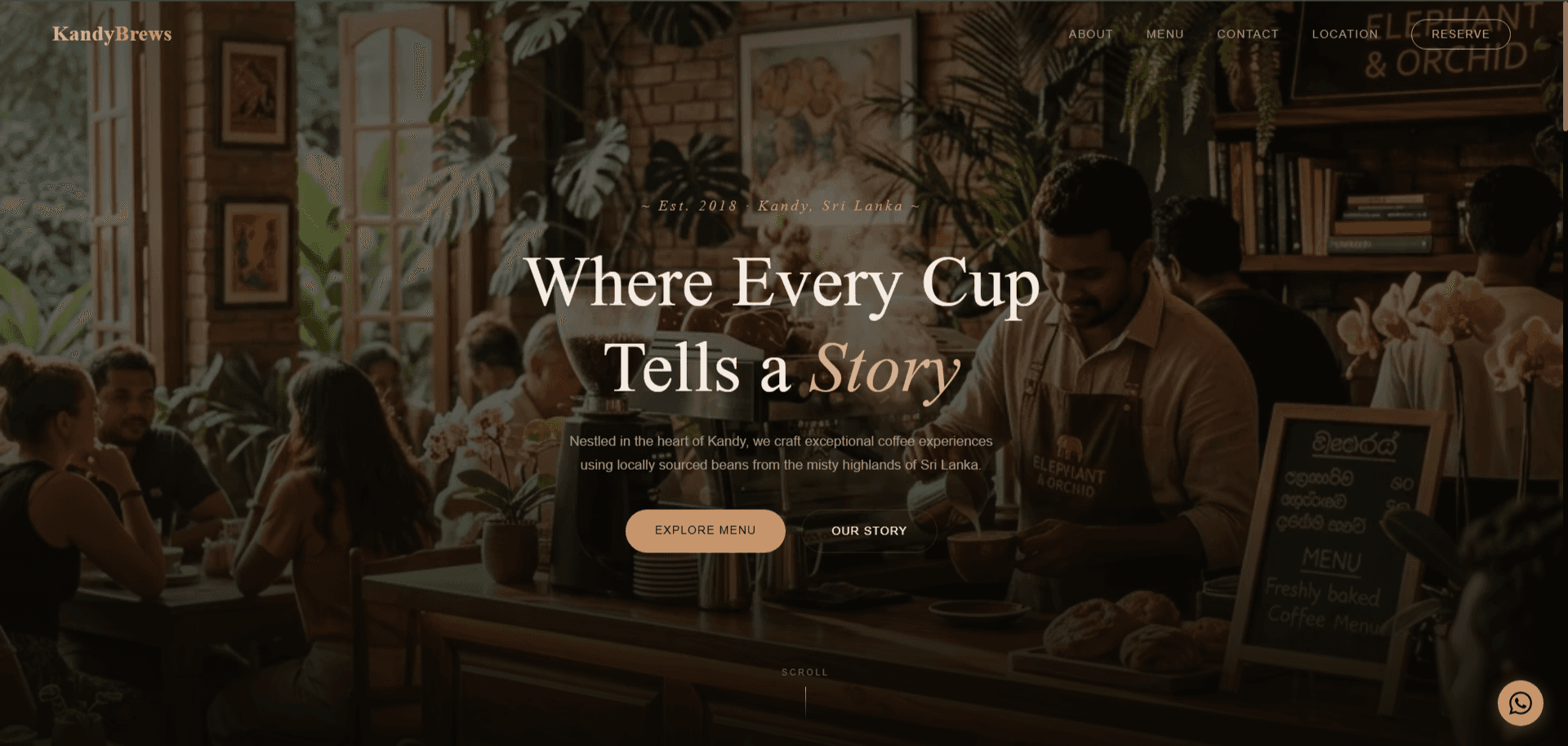 Beautiful café site that attracts walk-ins