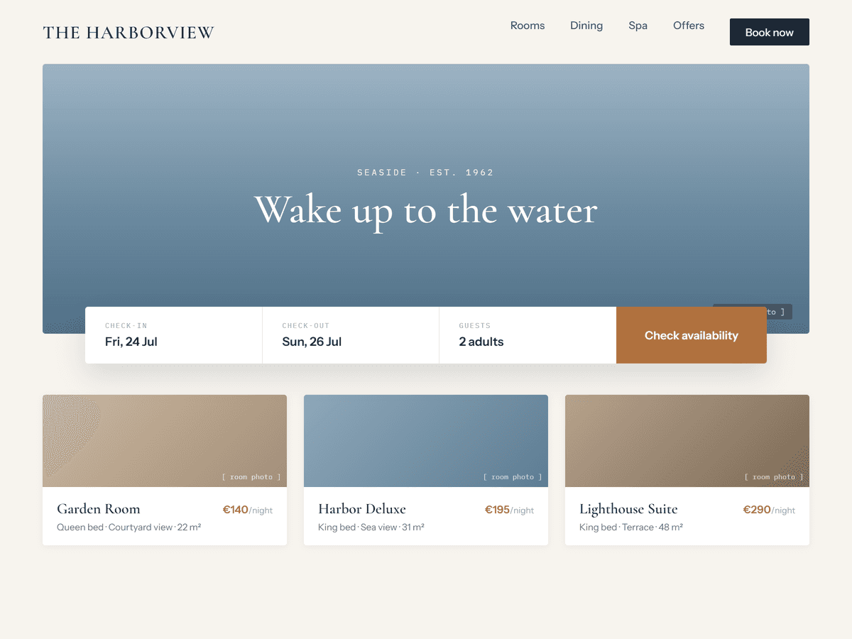 Hotel booking site
